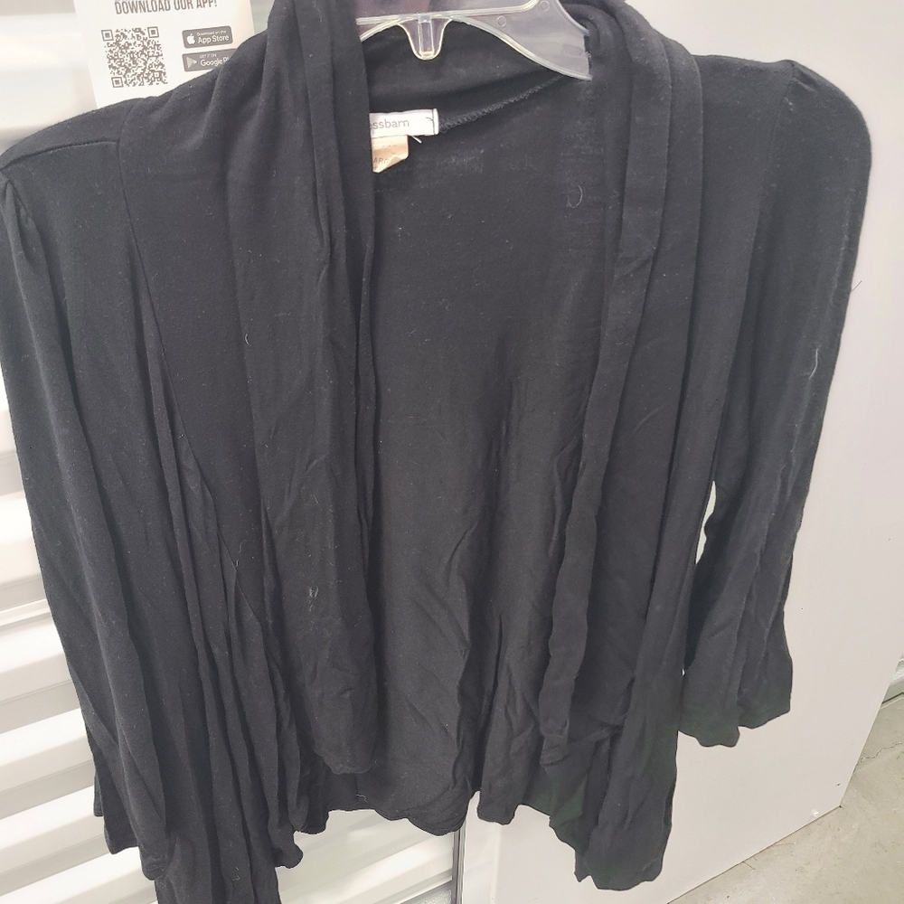 Dressbarn black waterfall cardigan size large